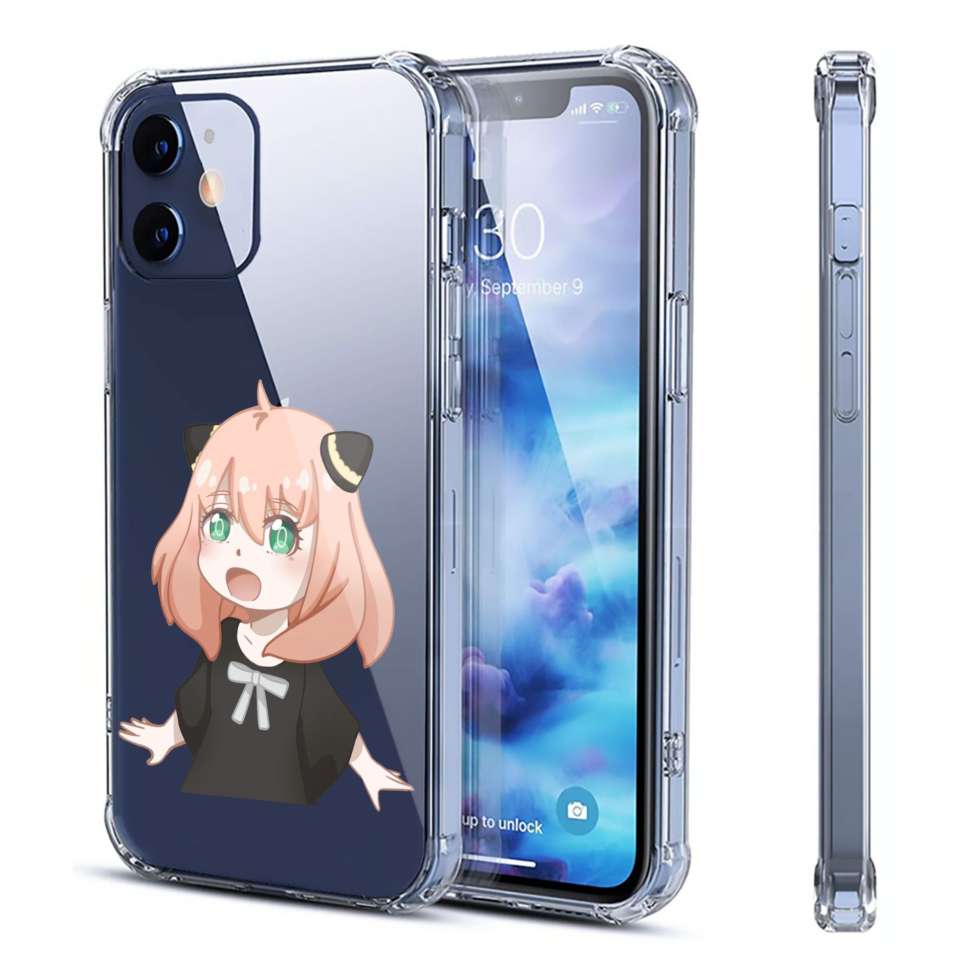 （画像用） SPY×FAMILY间谍家家酒 【iPhone 12シリーズ対応】透明スマホケース（クリアソフトケース）